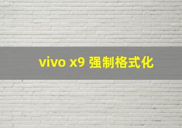 vivo x9 强制格式化